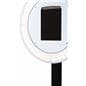 Anti-theft iPad photo booth stand with light ring and tablet enclosure reinforced with security screws