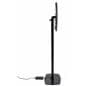 Sleek and discreet side profile of iPad photo booth stand with light ring