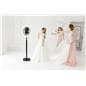 iPad photo booth stand with an illuminated light ring 