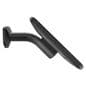 Desktop iPad holder can be used as a countertop unit or mounted to a wall for more versatility 