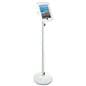White iPad Floor Stand with Exposed Home Button