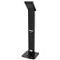 Locking floor stand iPad kiosk with cable management compartment 