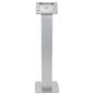 iPad enclosure floor stand with front facing camera hole 