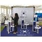 Customized iPad retail display with tables for product displays