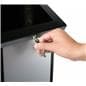 Anti-theft lockable black and silver customizable tablet info kiosk