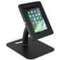 Height adjustable iPad display with graphics and steel lockable enclosure 