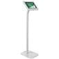 Interactive iPad station with custom graphics has cable management inside its pole