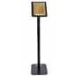 Rounded corner matte black adjustable iPad pro 12.9" floor stand
