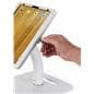 Adjustable 12.9 iPad pro stand with tamper-proof locking enclosure 