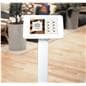 IPad kiosk stand showcasing a coffee shop menu 