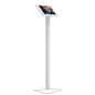 iPad kiosk stand with white colorway