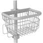 Medical mobile iPad cart with included basket for essential supplies and items