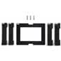 White iPad floor stand kiosk with foam and face plates kit for device fitting