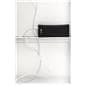 Floor stand for tablet with interior shelf can hold power bank