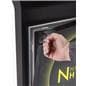 Custom backlit graphic iPad kiosk with suction cup attachment and magnetic acrylic panel
