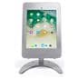 Countertop iPad Pro locking tablet holder stand in portrait view