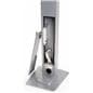 Microsoft Surface Pro floor stand with poster and hidden power strip