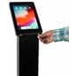 iPad pro 11 tablet stand with dual locking enclosure for theft-prevention 
