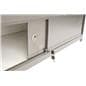 Glass Store Counter with LED Lights and Enclosed Compartment