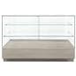 Glass display counter with full visibility
