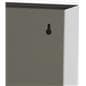 White steel wall file organizer features with key holes for mounting
