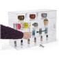 Jewelry display case with locking sliding doors