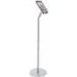 Silver Floor iPad Stand with Portrait or Landscape Mounting