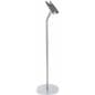 Silver Floor iPad Stand with Universal Tablet Enclosure