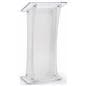 Frosted Portable Lectern with Opaque Panels
