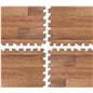 Trade show booth flooring with walnut colorway