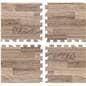 Trade show booth flooring with wood pattern vinyl finish