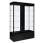Glass display case with tempered glass