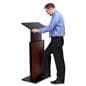 Contemporary Adjustable Height Lectern - Jewel Mahogany