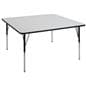 Square Whiteboard Table with 48" x 48" Top