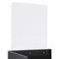 Acrylic podium splash shield for LCKDPHS-series with 19 inch wide and 23.75 inch dimensions