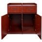 Waste cabinet with double-sided swinging doors 