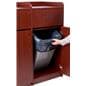 Waste cabinet with swinging front door 