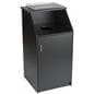 Black Waste Receptacle Enclosure w/ Tray Holder Area