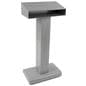 Closed Front Silver Steel Podium