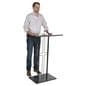 Black Cross Podium with Shaped Steel Posts