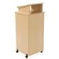 Rolling Lectern Has an Adjustable Shelf that Can be Placed at 5 Different Heights