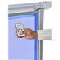 Illuminated clear acrylic podium includes a RGB remote control