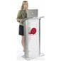 Plastic lectern with multi-color imprint with modern design