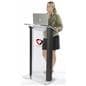 Clear & Black Podium in Use