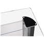 Black podium lectern with transparent reading surface