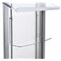 Clear acrylic shelf for LECTALAC series lecterns with pre-drilled holes