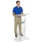 Custom Graphic Lucite Lectern, Clear
