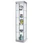 Illuminated Tower Display Cabinet, Silver