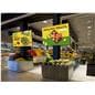 Digital advertising screen showcased in a grocery store