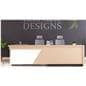 Half-height literature holder for reception areas